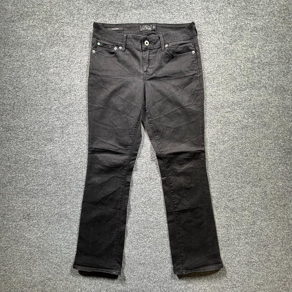 Lucky Brand Lolita Bootcut Jeans Womens 6 Black Cotton Denim Stretch Mid Rise